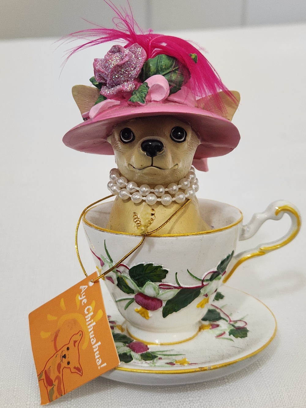 Aye Chihuahua Tea Cup Figurine